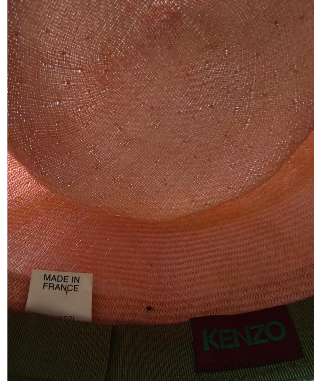KENZO Розовая соломенная шляпа, фото 4