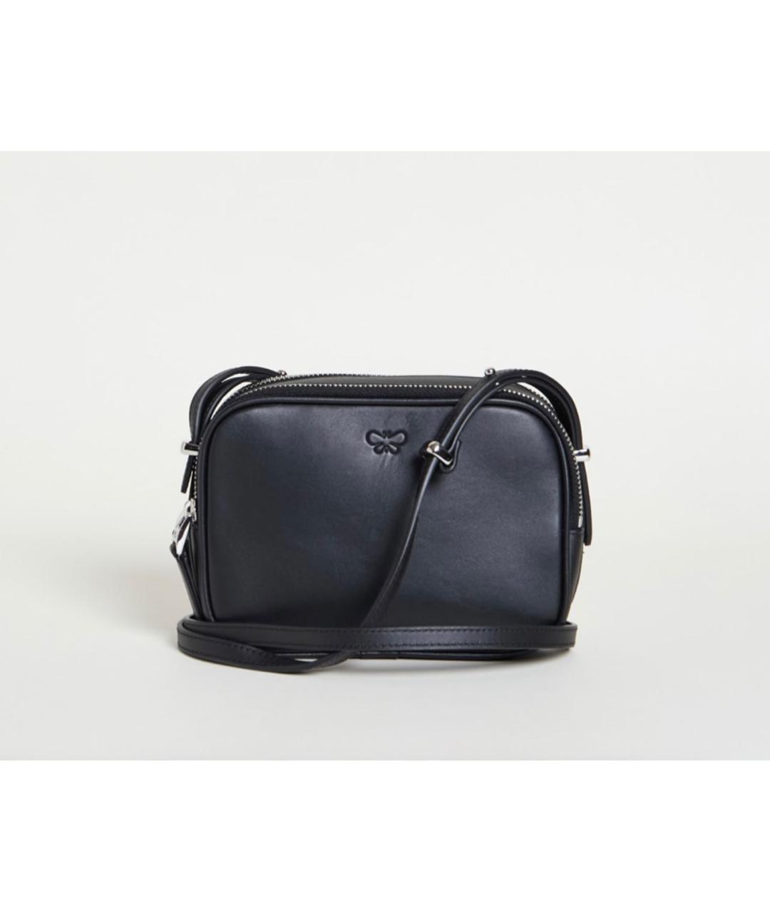 WEEKEND MAX MARA Черная кожаная сумка через плечо, фото 6