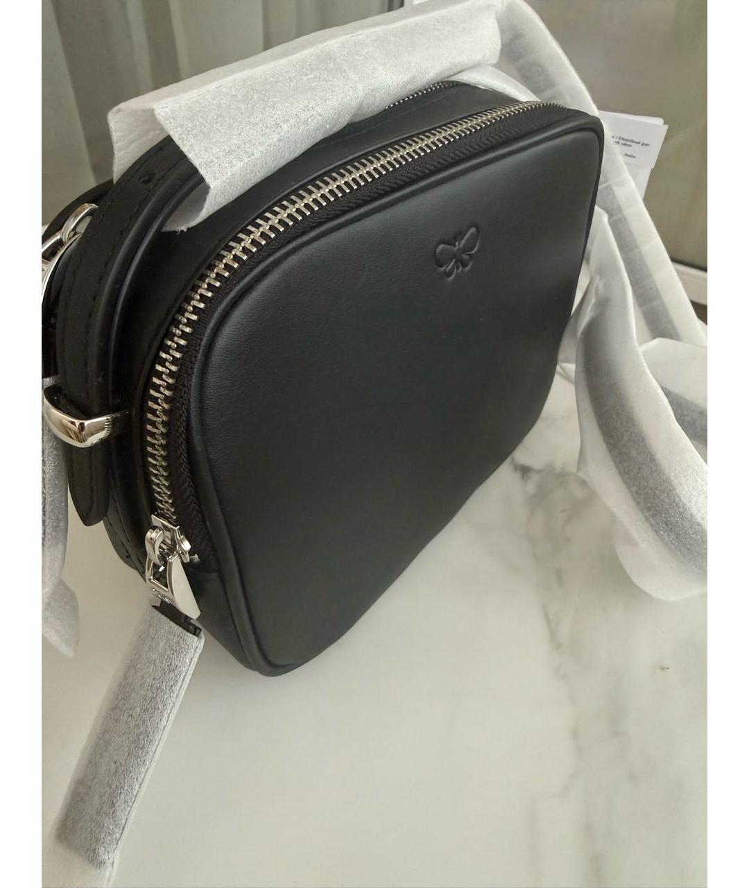 WEEKEND MAX MARA Черная кожаная сумка через плечо, фото 3