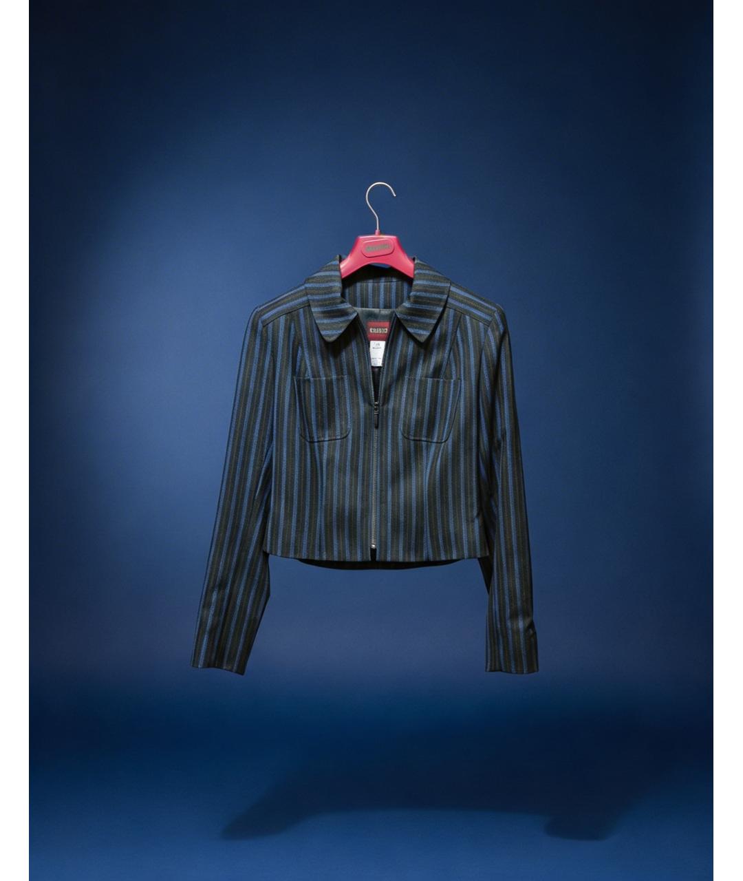 KENZO Синий шерстяной костюм с брюками, фото 4