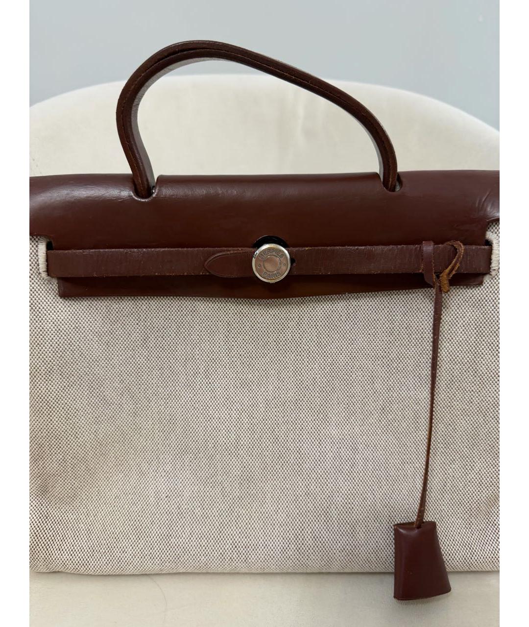HERMES Коричневая сумка с короткими ручками, фото 3