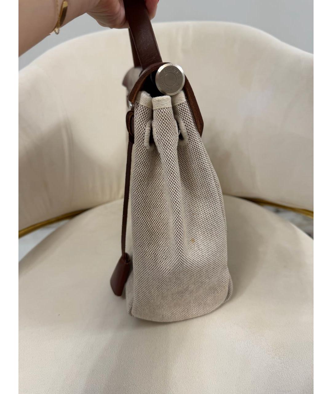 HERMES Коричневая сумка с короткими ручками, фото 7