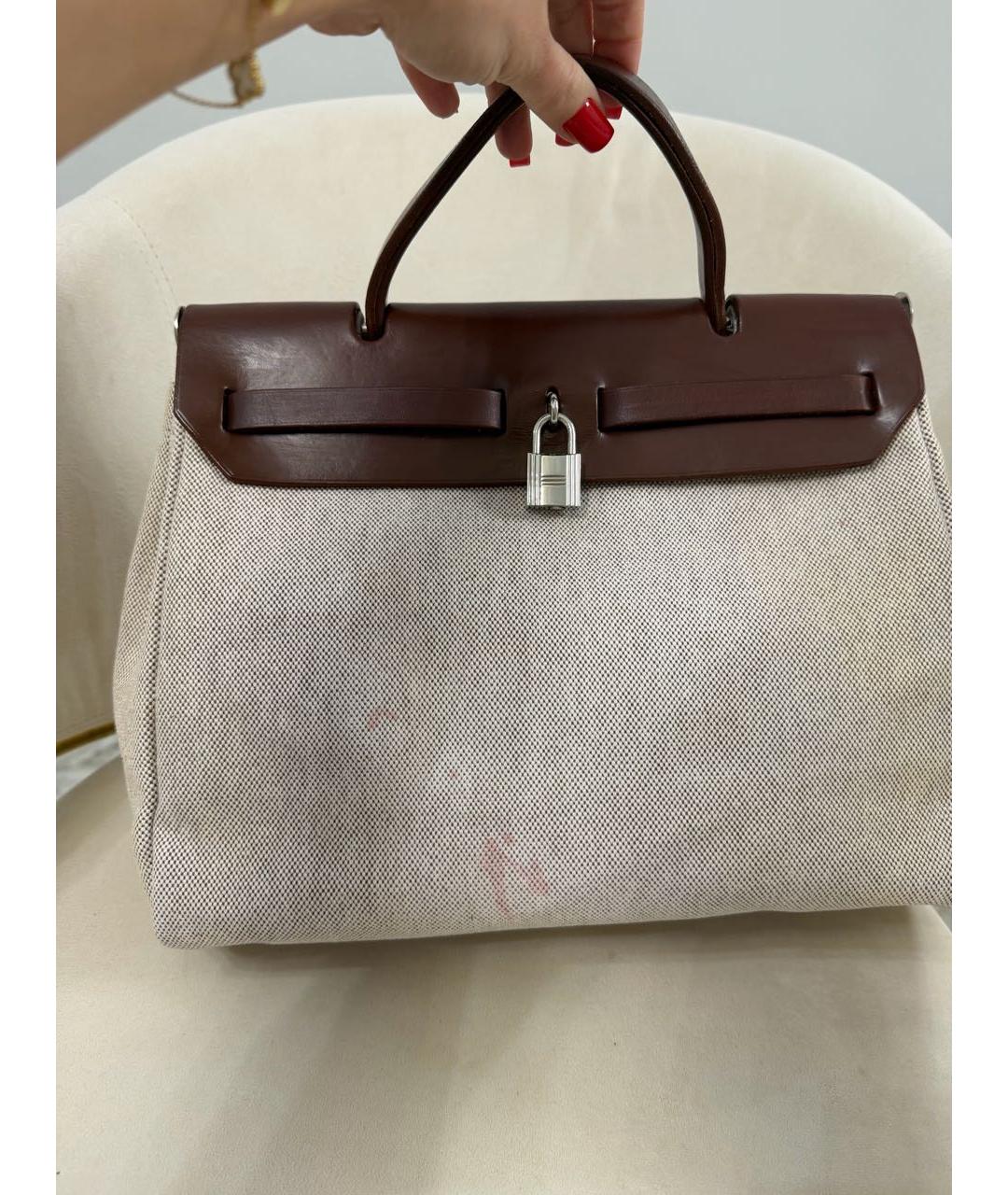 HERMES Коричневая сумка с короткими ручками, фото 6