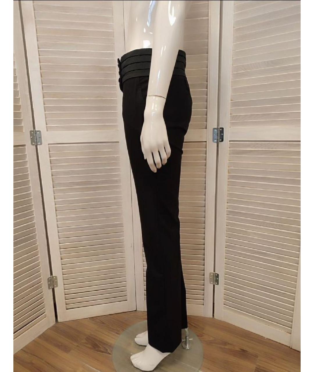 PAUL SMITH Черные шерстяные прямые брюки, фото 4