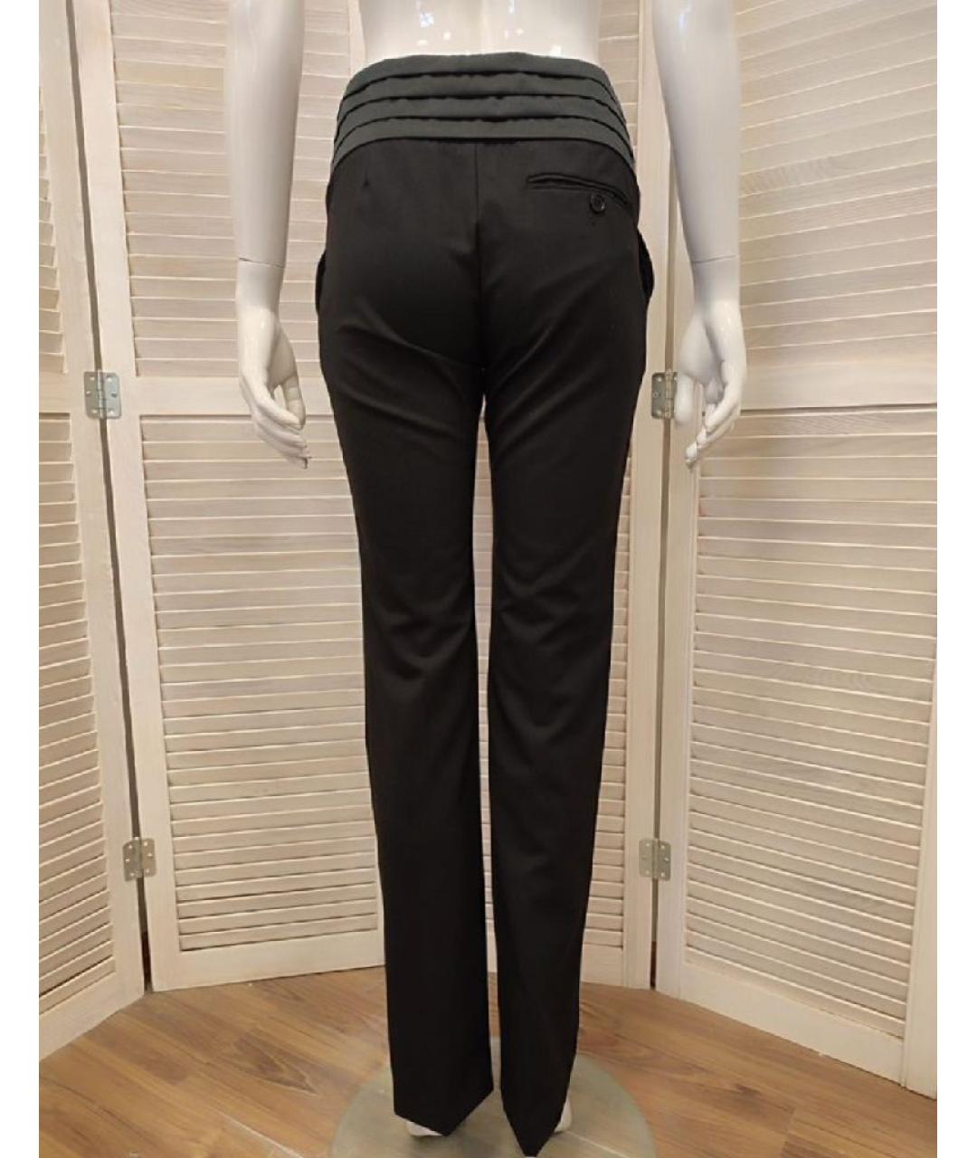 PAUL SMITH Черные шерстяные прямые брюки, фото 2