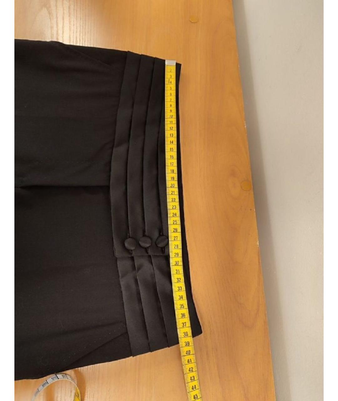 PAUL SMITH Черные шерстяные прямые брюки, фото 6