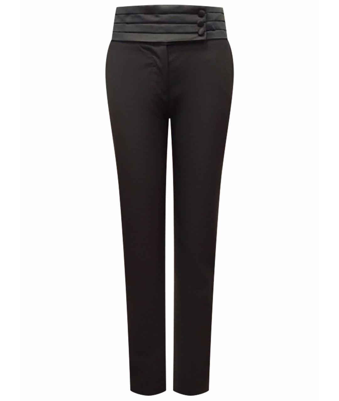 PAUL SMITH Черные шерстяные прямые брюки, фото 1