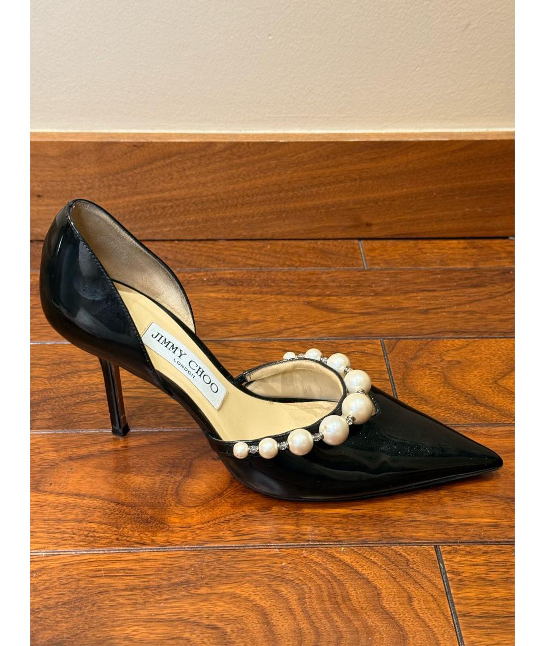 JIMMY CHOO Черные туфли из лакированной кожи, фото 9