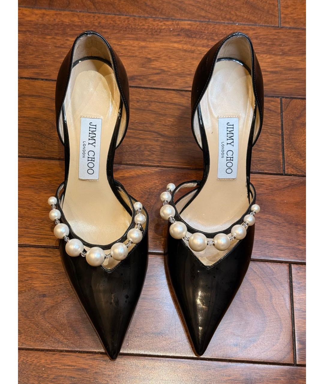 JIMMY CHOO Черные туфли из лакированной кожи, фото 3