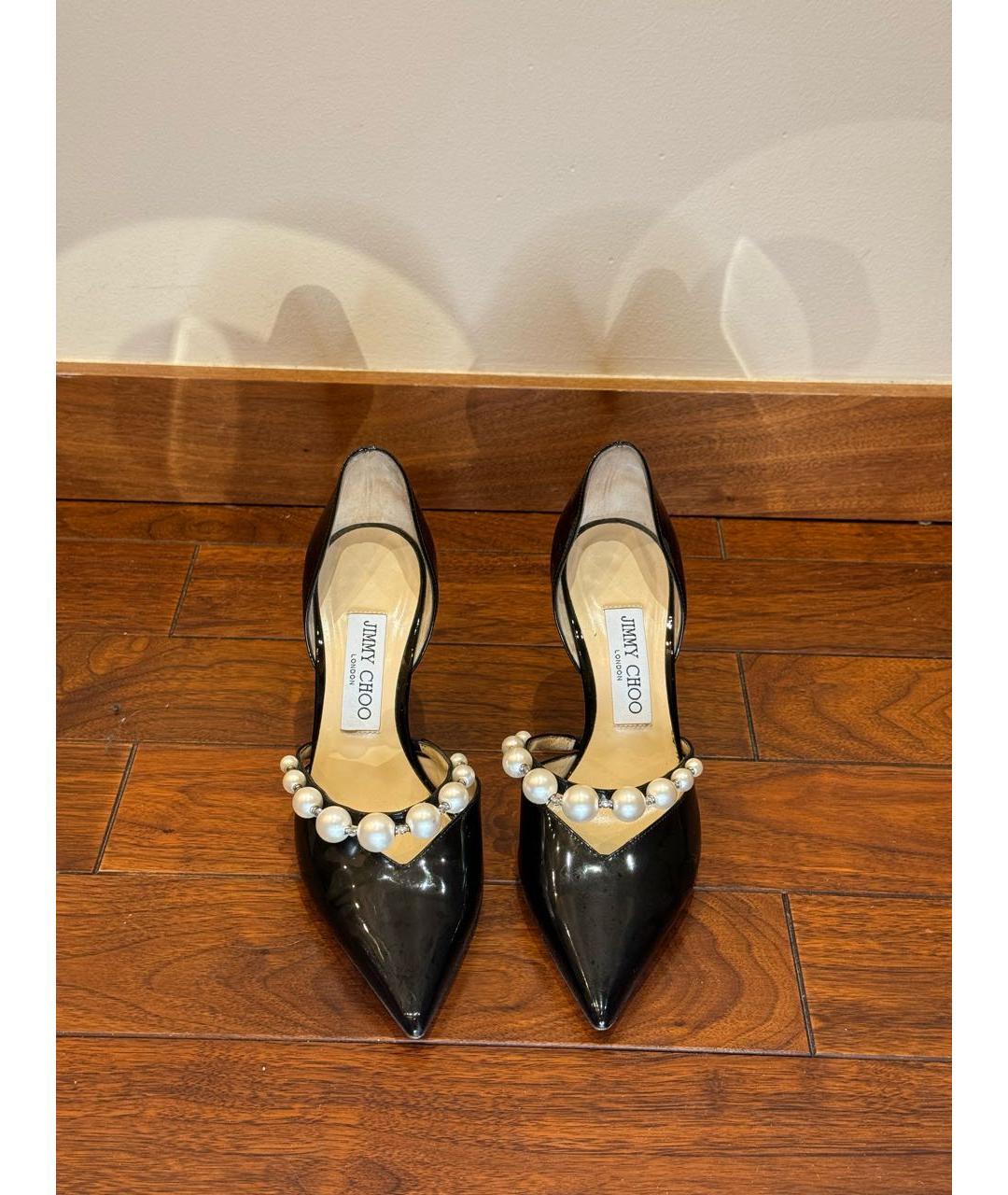 JIMMY CHOO Черные туфли из лакированной кожи, фото 2