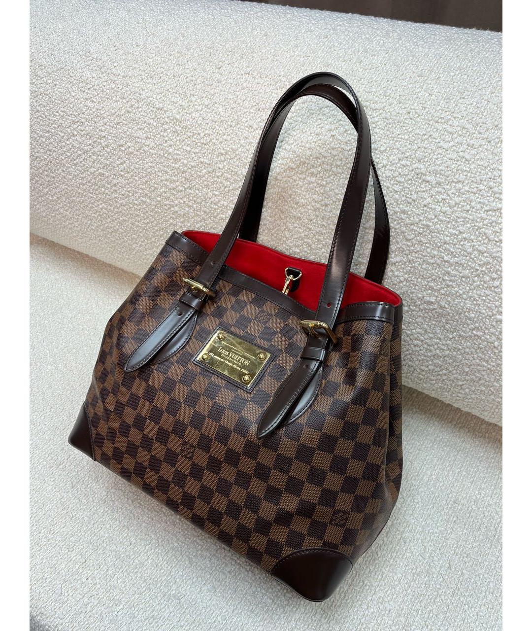 LOUIS VUITTON Коричневая сумка с короткими ручками, фото 5