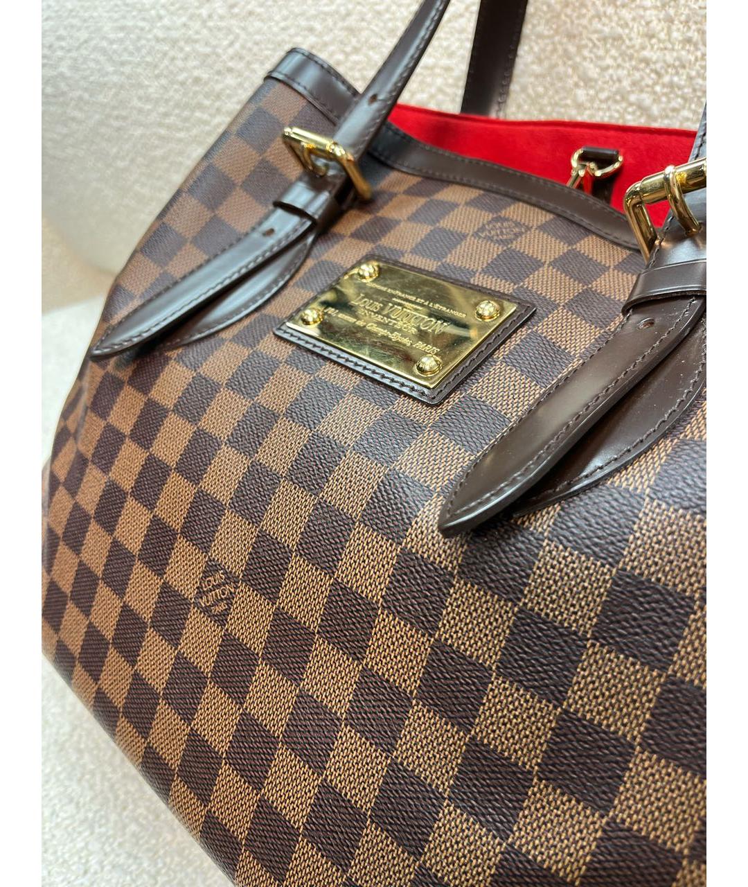 LOUIS VUITTON Коричневая сумка с короткими ручками, фото 8