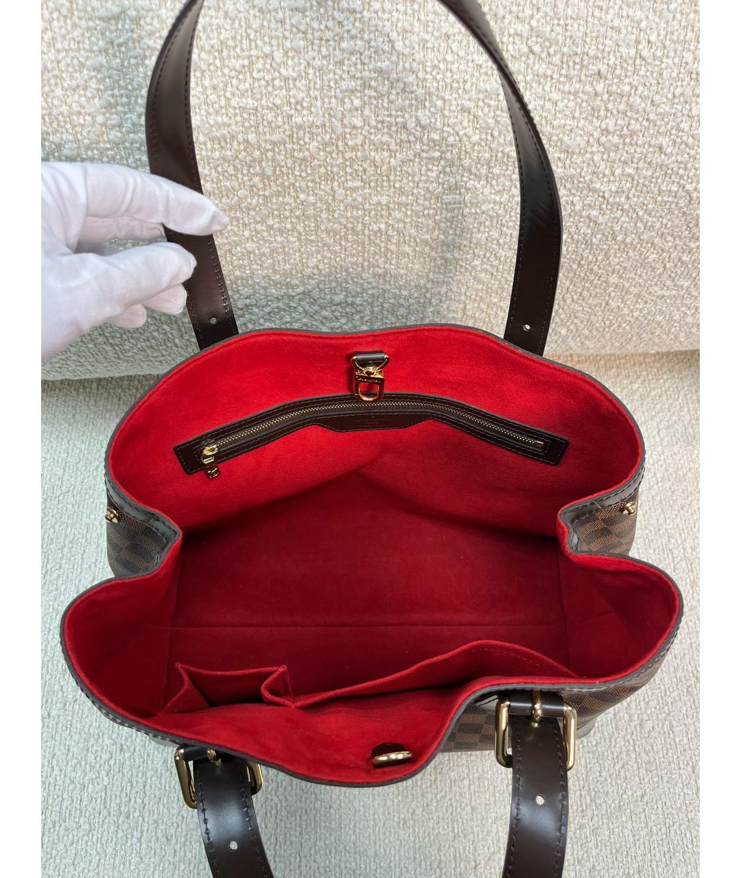 LOUIS VUITTON Коричневая сумка с короткими ручками, фото 4