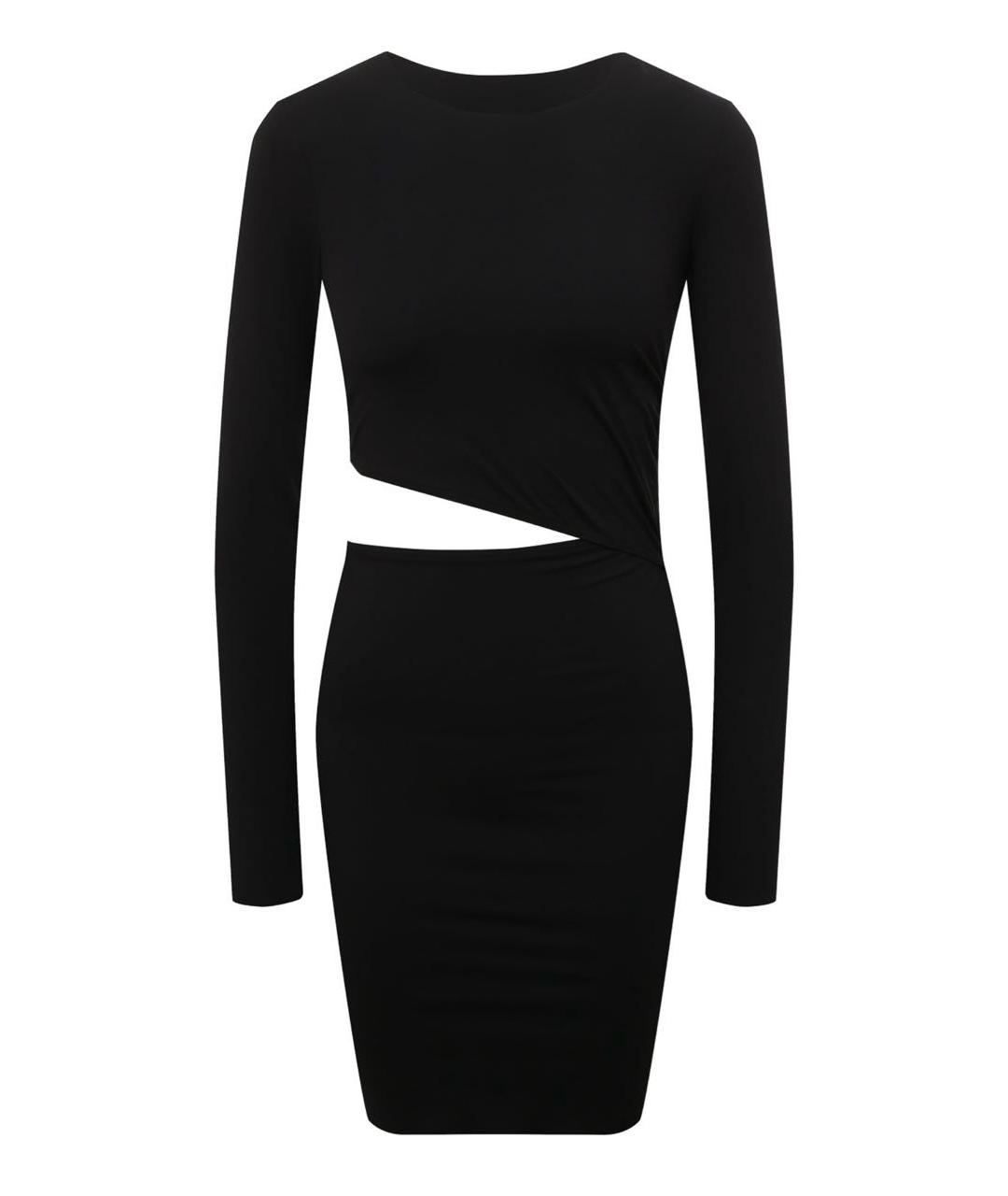 WOLFORD Черное полиуретановое коктейльное платье, фото 1