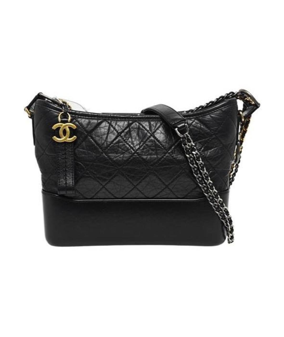 CHANEL Черная кожаная сумка через плечо, фото 7