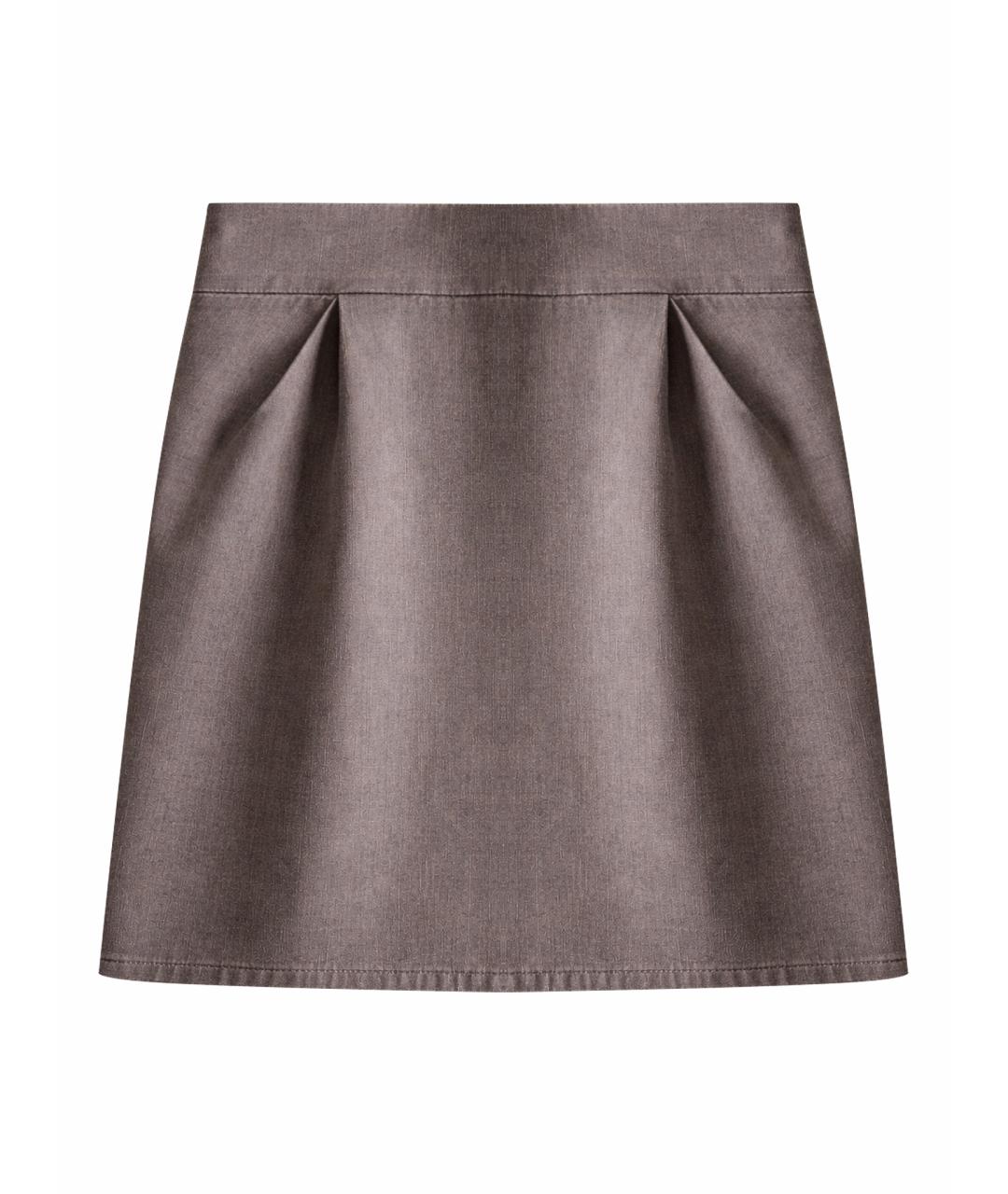 MARC BY MARC JACOBS Серая хлопко-эластановая юбка миди, фото 1