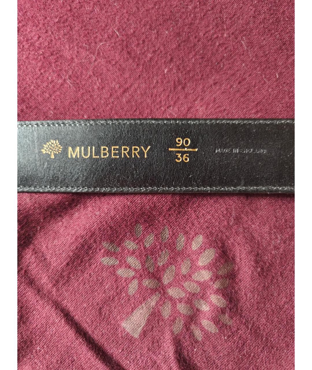 MULBERRY Коричневый кожаный ремень, фото 4
