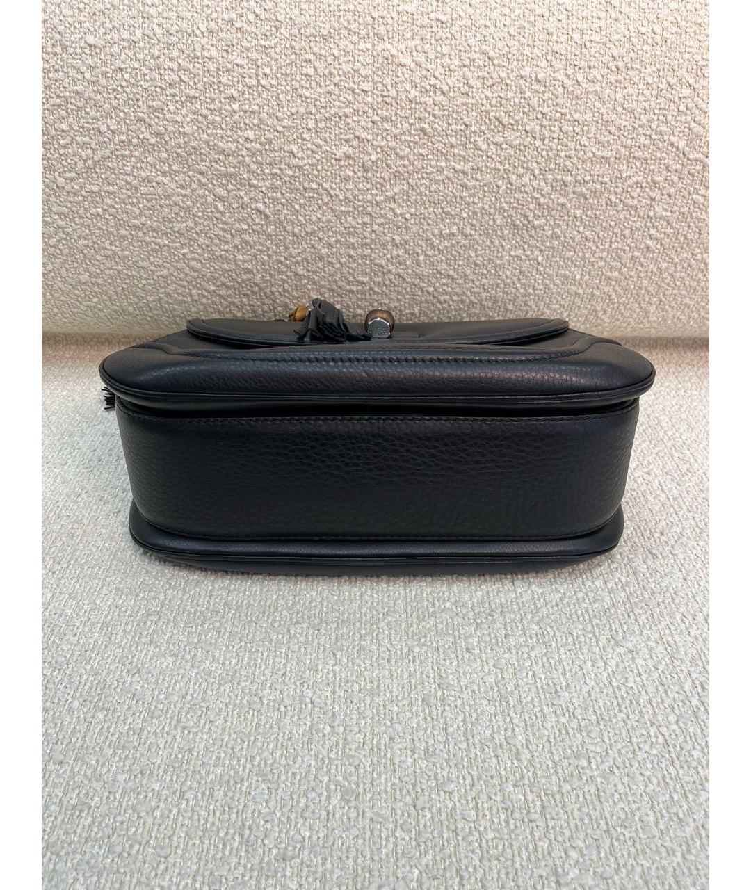 GUCCI Черная кожаная сумка с короткими ручками, фото 6