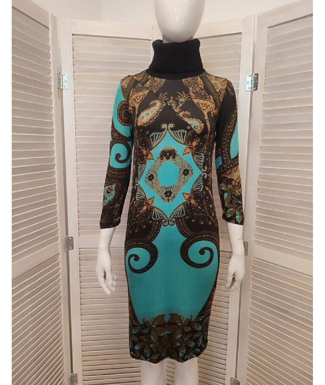 CAVALLI CLASS Мульти вискозное повседневное платье, фото 10