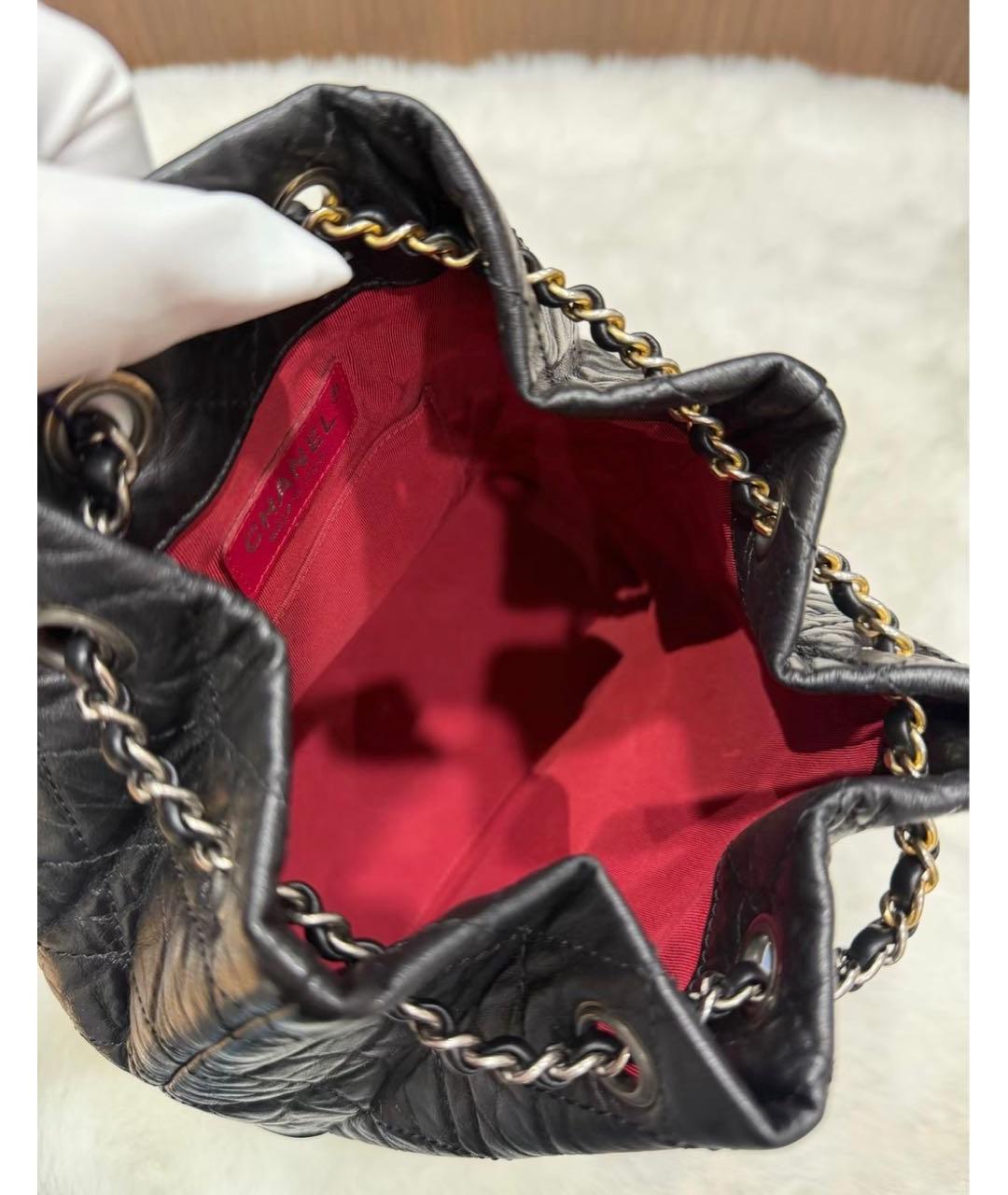 CHANEL Черный кожаный рюкзак, фото 4