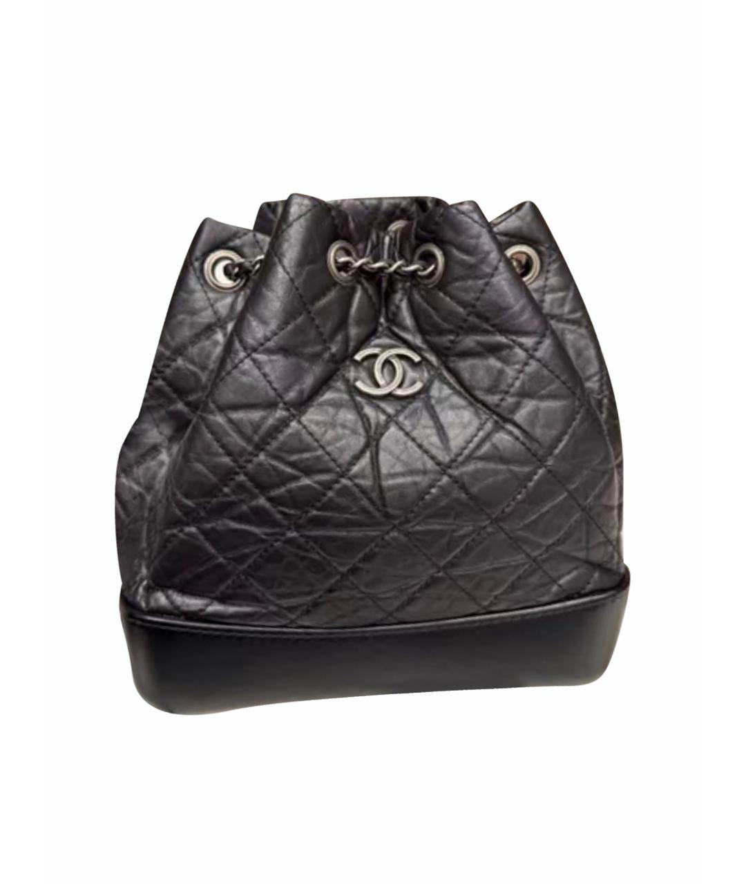 CHANEL Черный кожаный рюкзак, фото 1