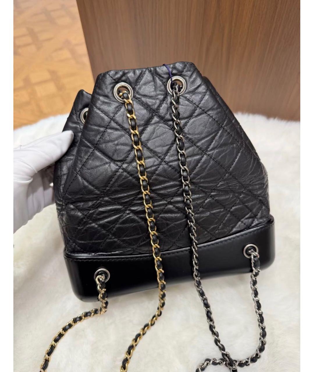CHANEL Черный кожаный рюкзак, фото 2