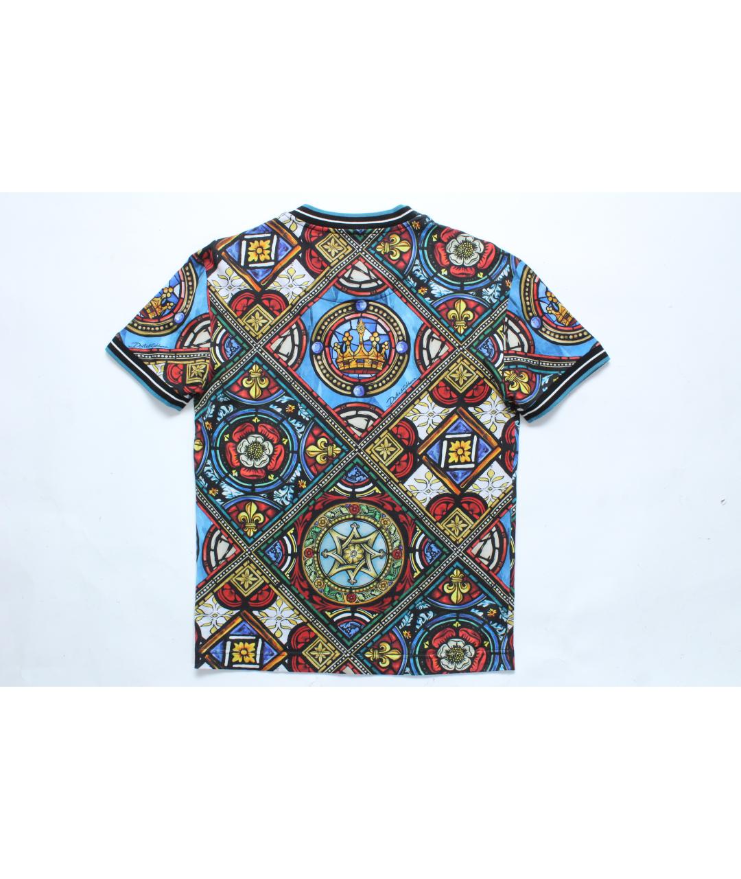 DOLCE&GABBANA Мульти хлопковая футболка, фото 9