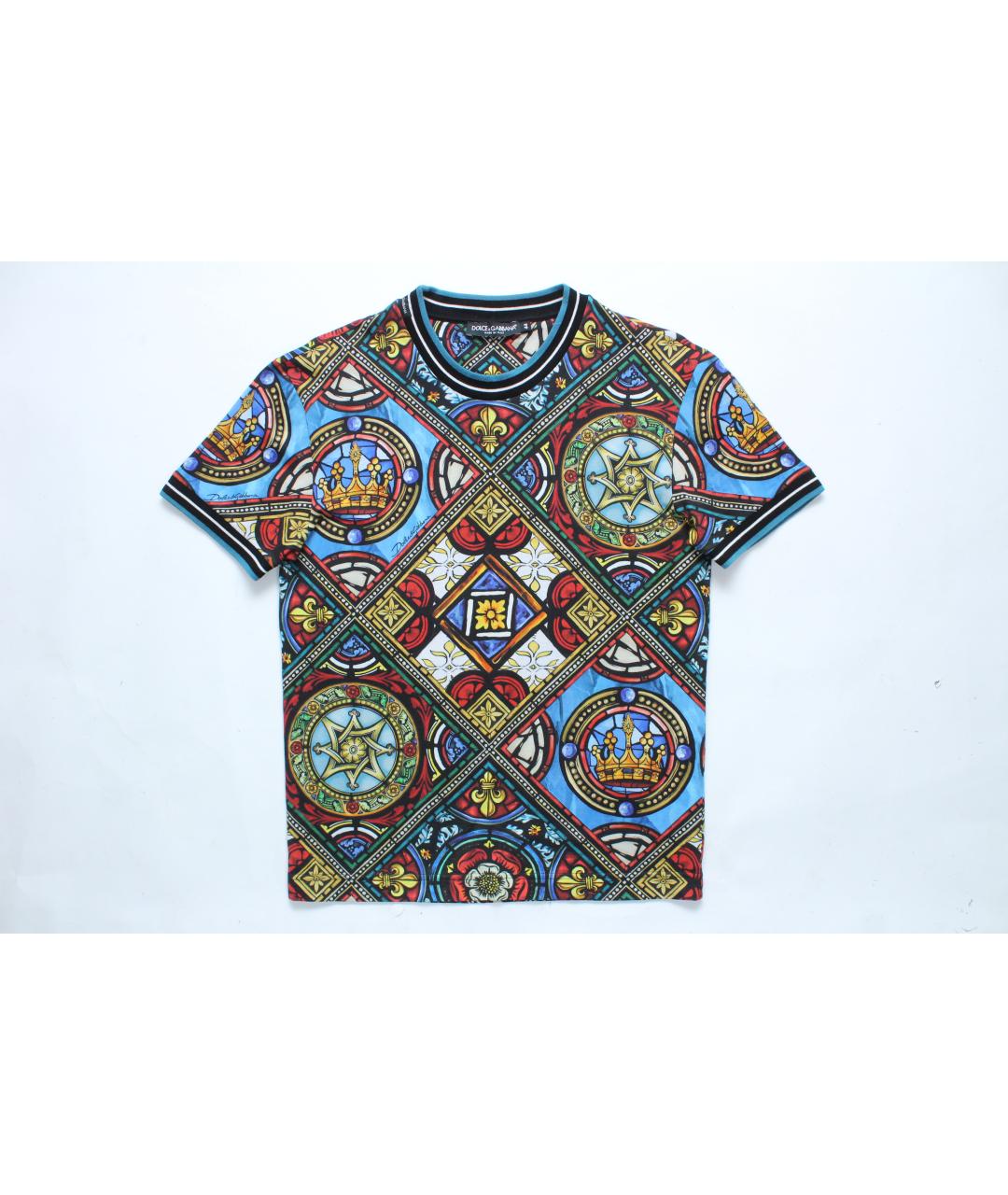 DOLCE&GABBANA Мульти хлопковая футболка, фото 10