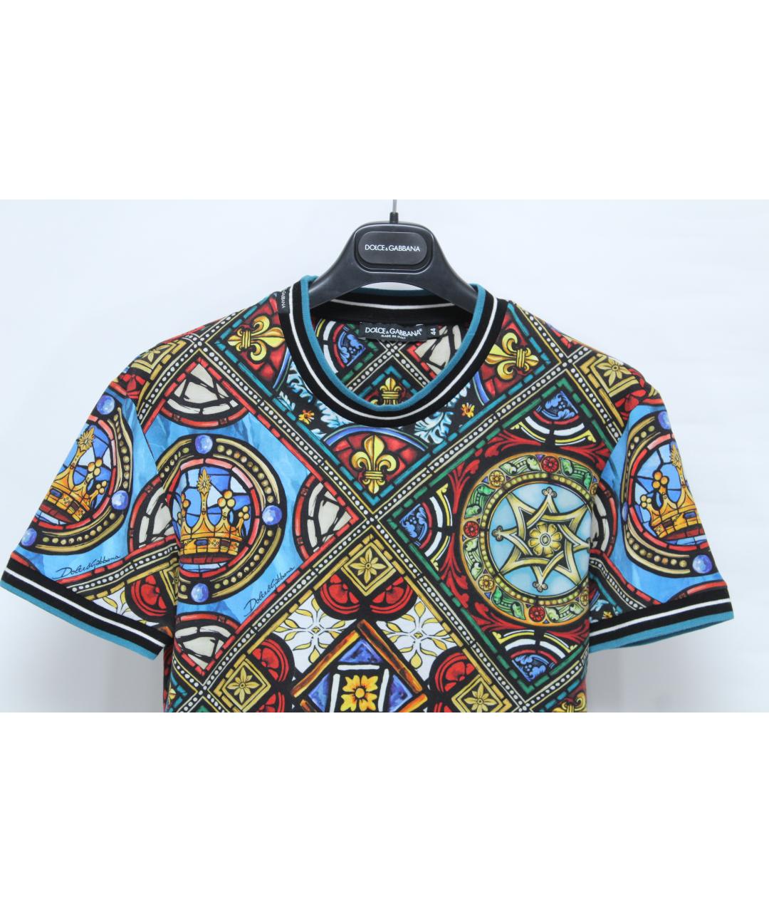 DOLCE&GABBANA Мульти хлопковая футболка, фото 3