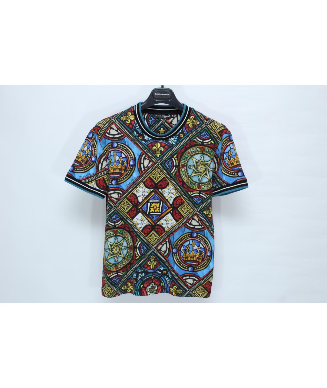 DOLCE&GABBANA Мульти хлопковая футболка, фото 2