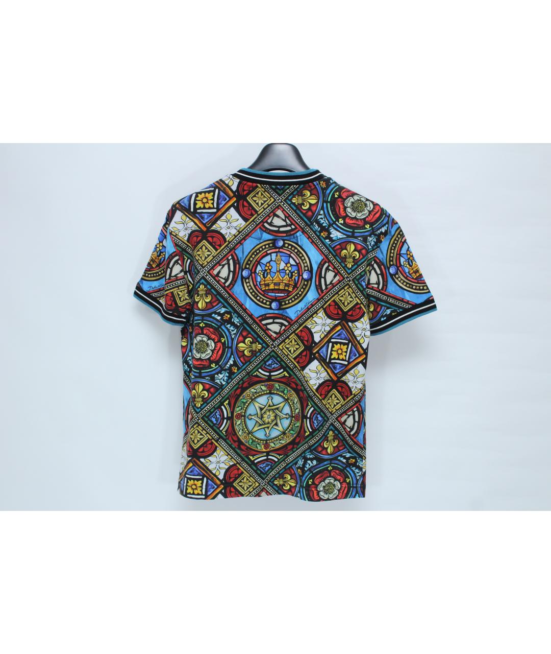 DOLCE&GABBANA Мульти хлопковая футболка, фото 4