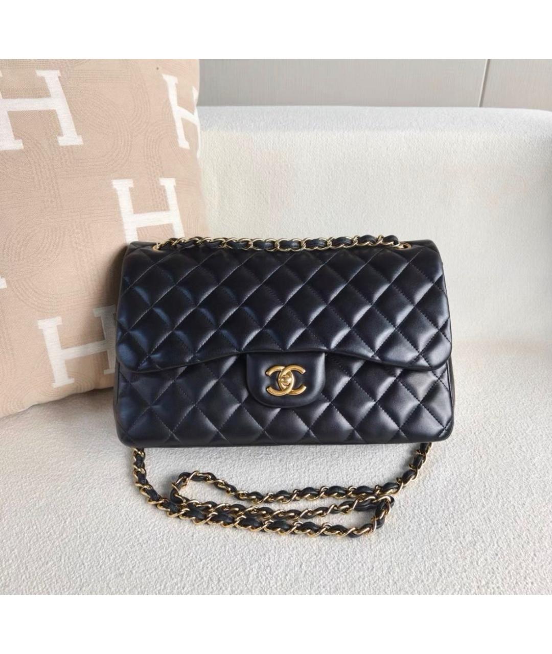 CHANEL Черная кожаная сумка через плечо, фото 5