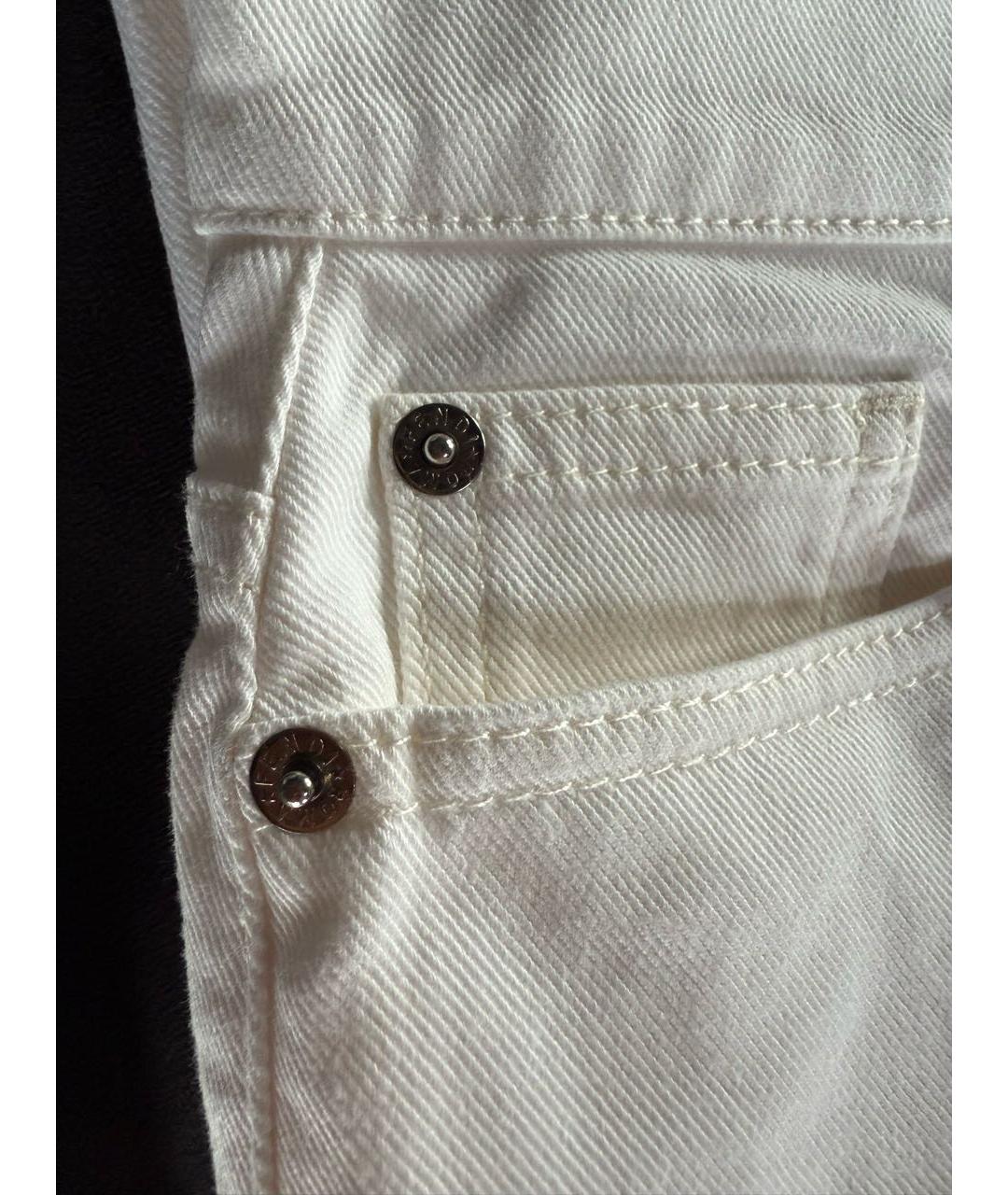 FENDI Белые хлопковые джинсы слим, фото 6