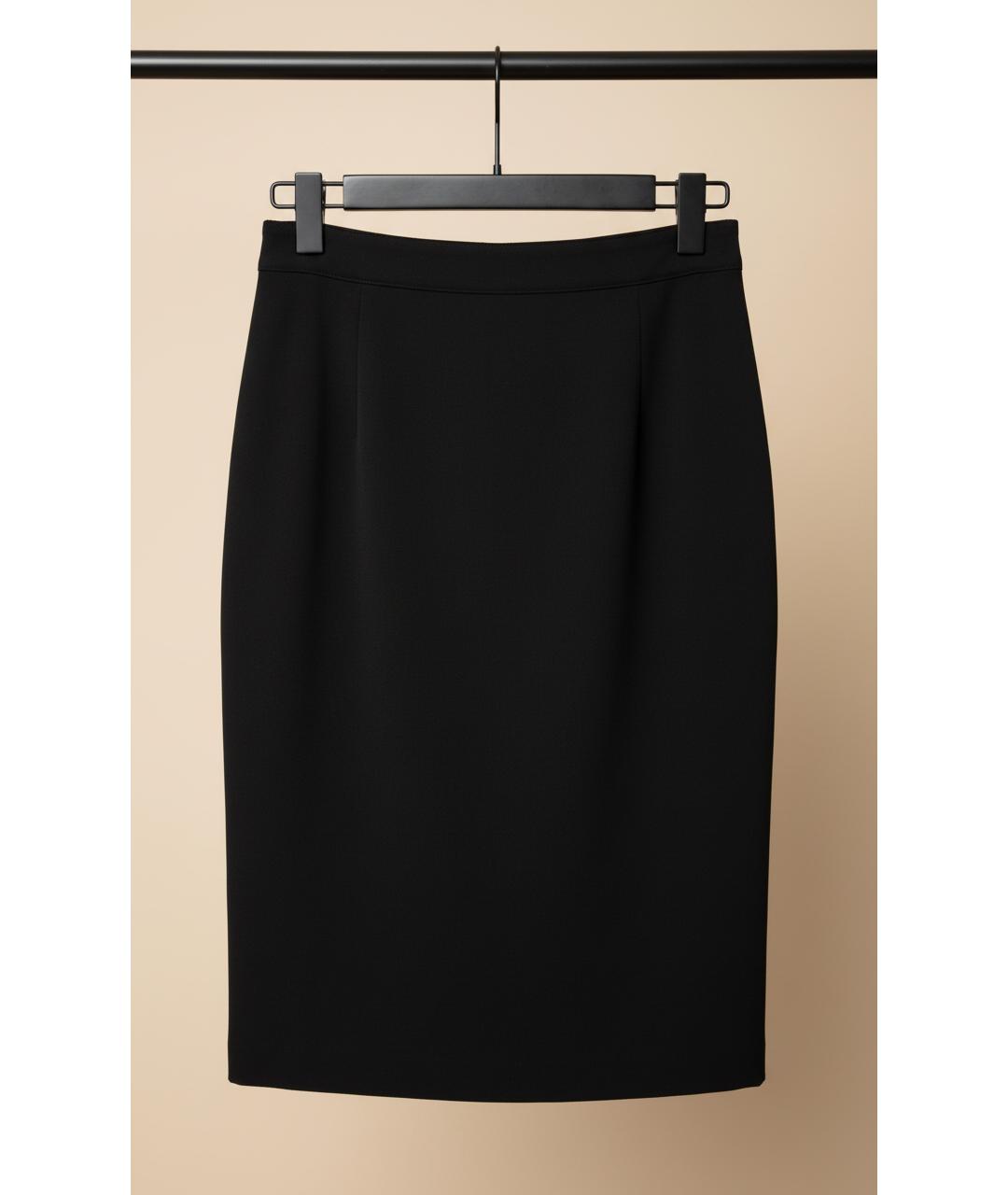 CALVIN KLEIN Черная льняная юбка миди, фото 5