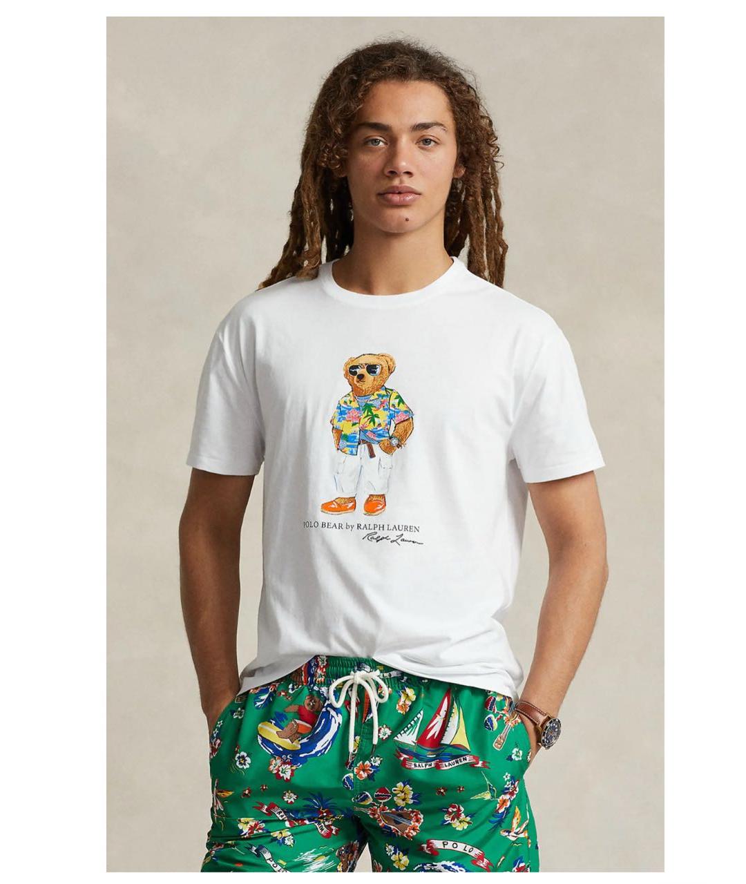 POLO RALPH LAUREN Белая хлопковая футболка, фото 5