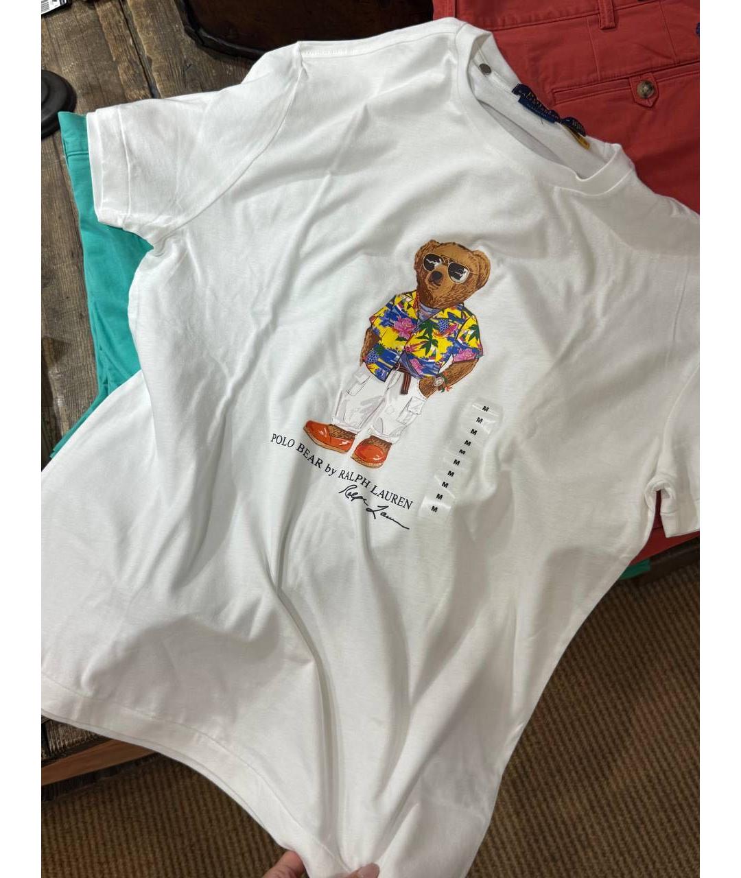 POLO RALPH LAUREN Белая хлопковая футболка, фото 4