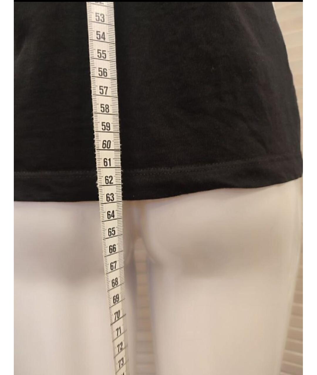 VERSACE Черная хлопко-эластановая футболка, фото 7