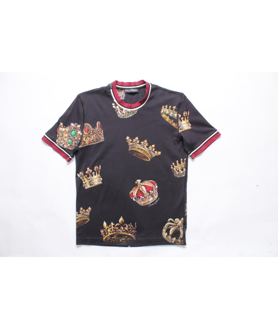 DOLCE&GABBANA Черная хлопковая футболка, фото 10