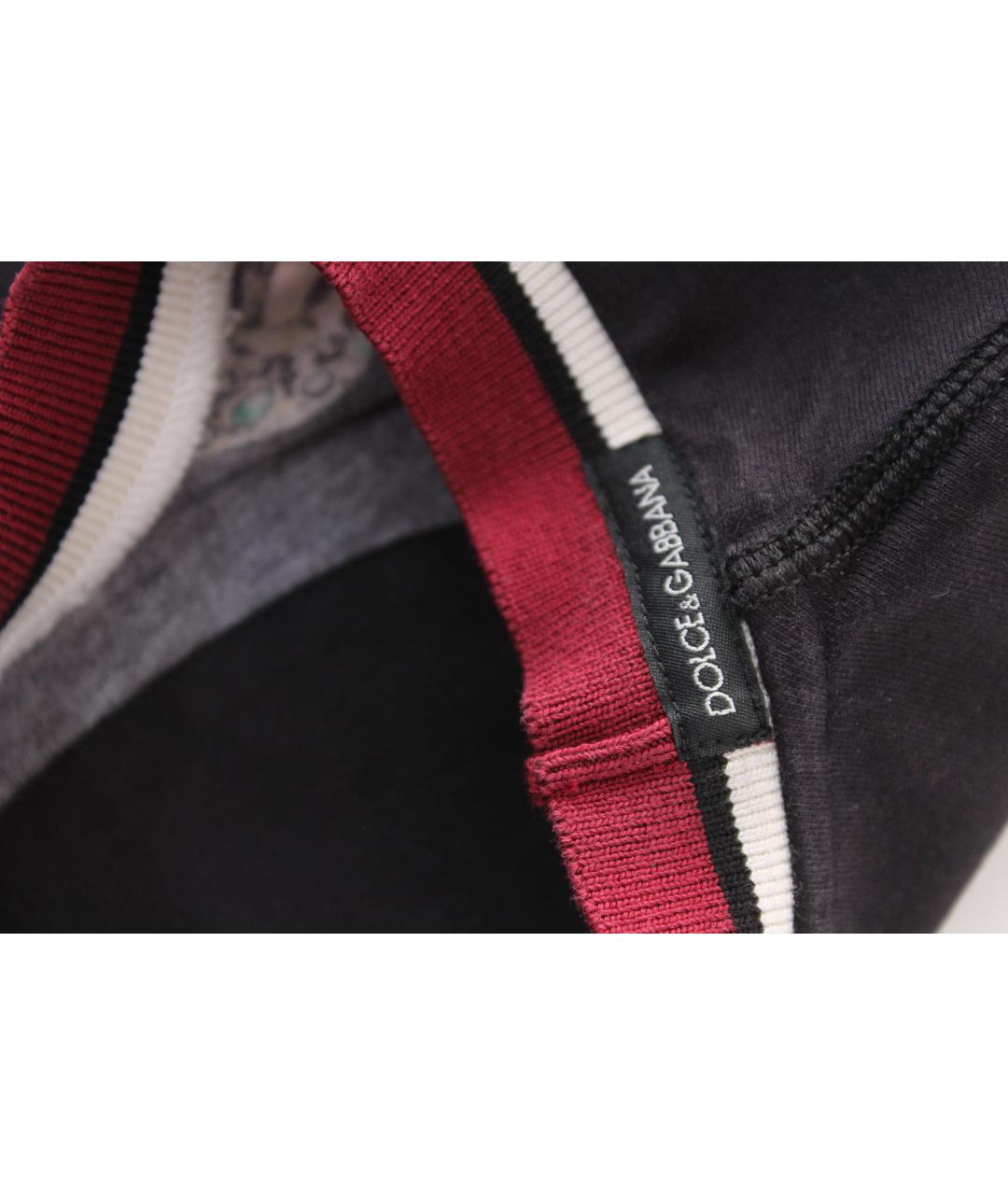 DOLCE&GABBANA Черная хлопковая футболка, фото 6