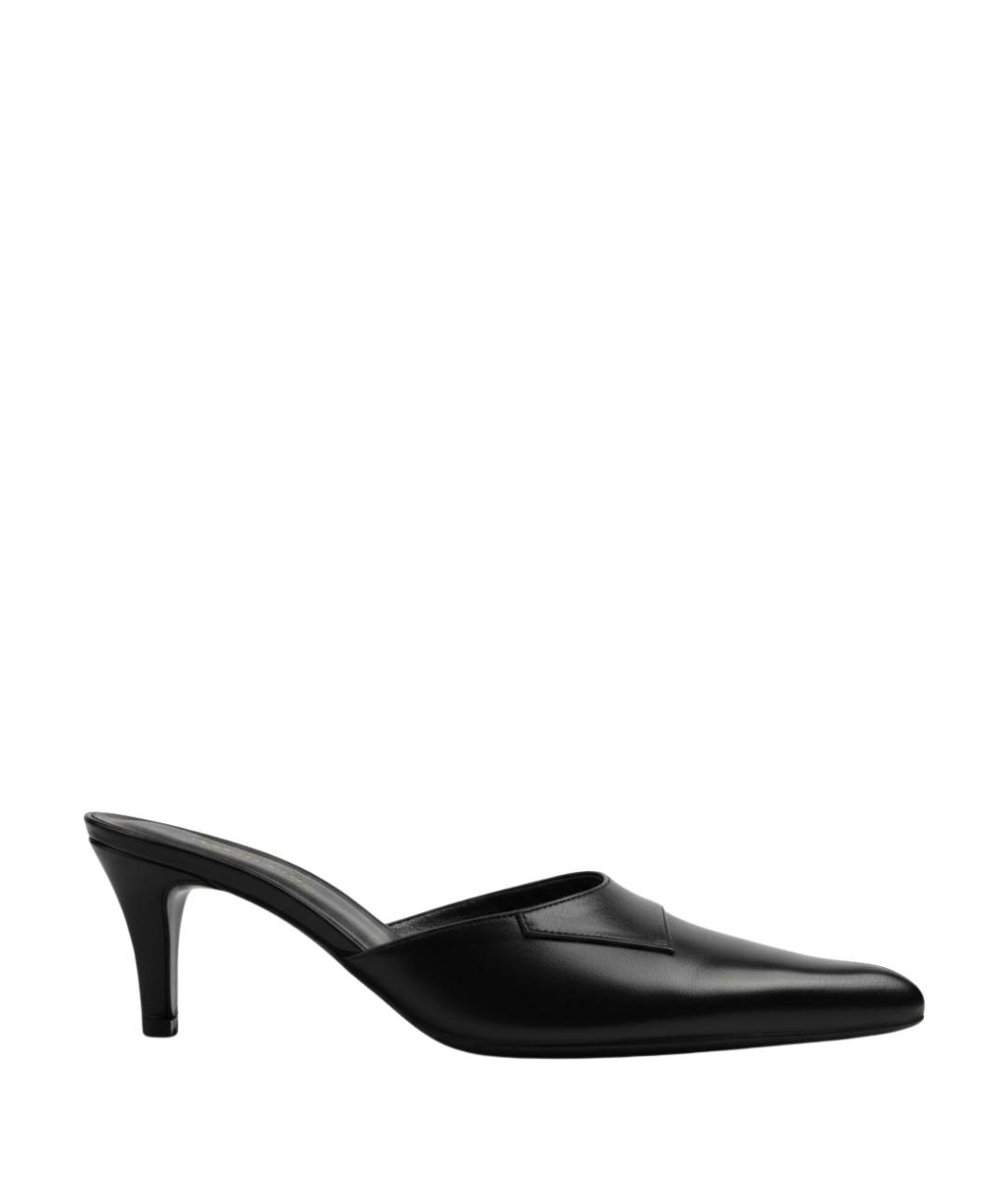 BALLY Черные кожаные мюли, фото 5