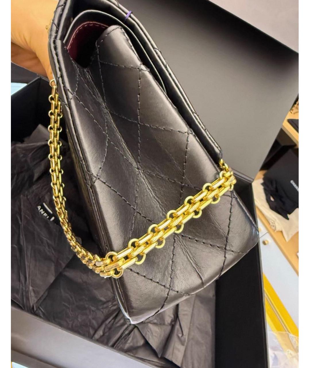 CHANEL Черная кожаная сумка через плечо, фото 3