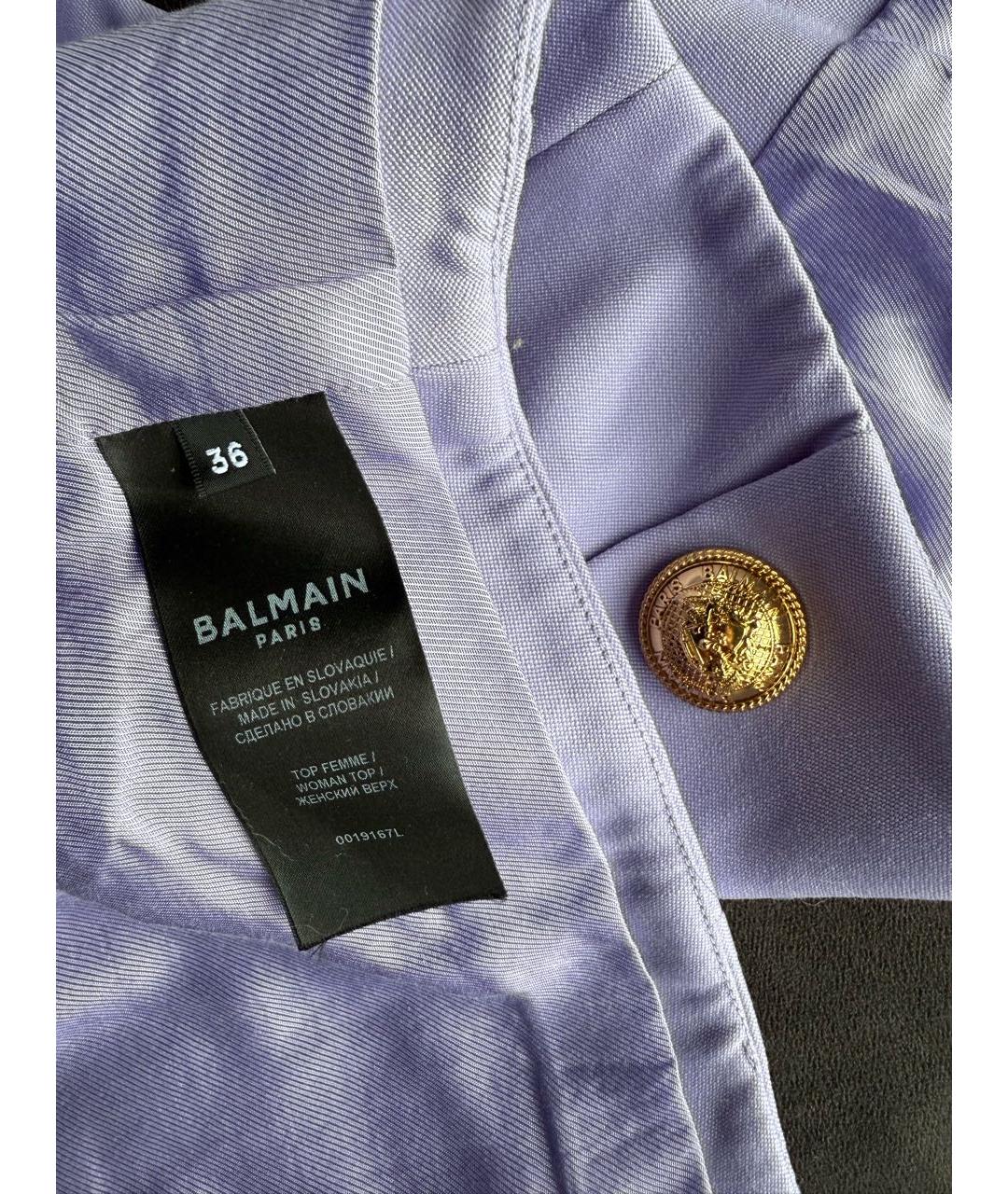 BALMAIN Фиолетовая хлопковая майка, фото 3