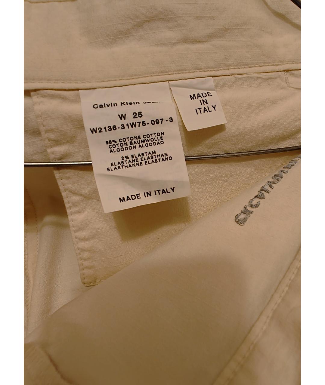 CALVIN KLEIN Хлопковые прямые джинсы, фото 4