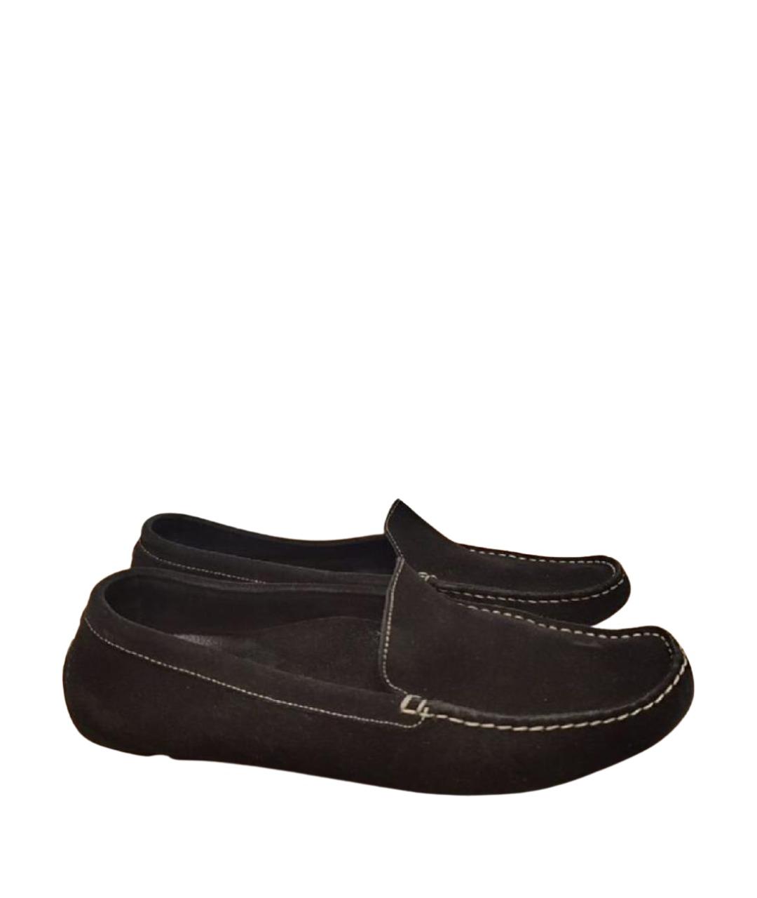 BALLY Черные замшевые мокасины, фото 1