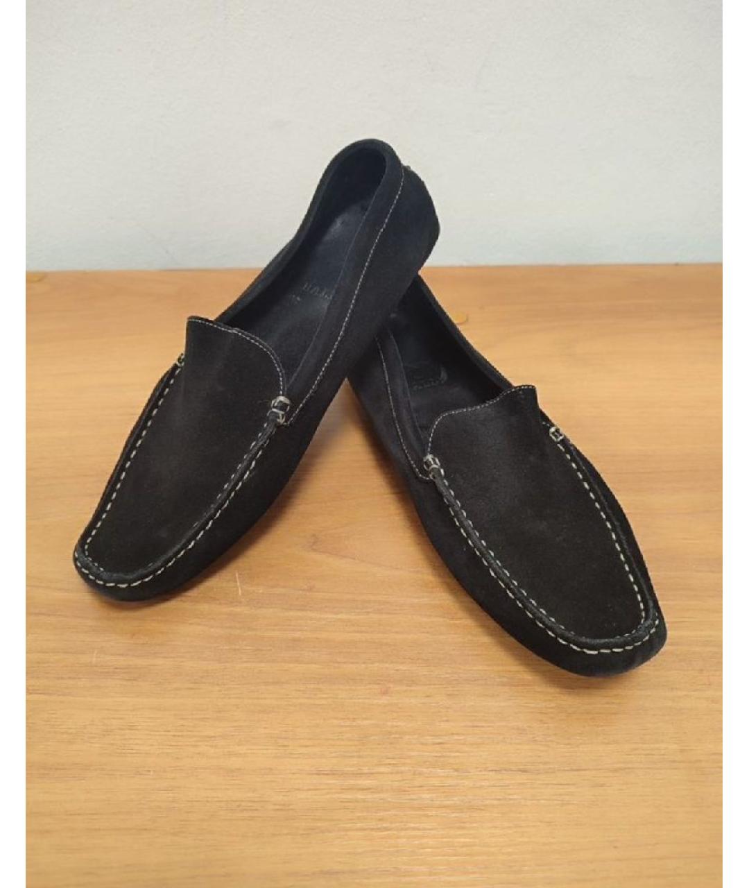 BALLY Черные замшевые мокасины, фото 8