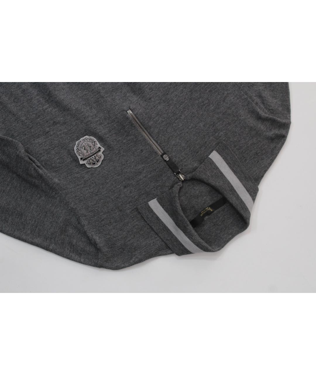 BILLIONAIRE Серый шерстяной джемпер / свитер, фото 6