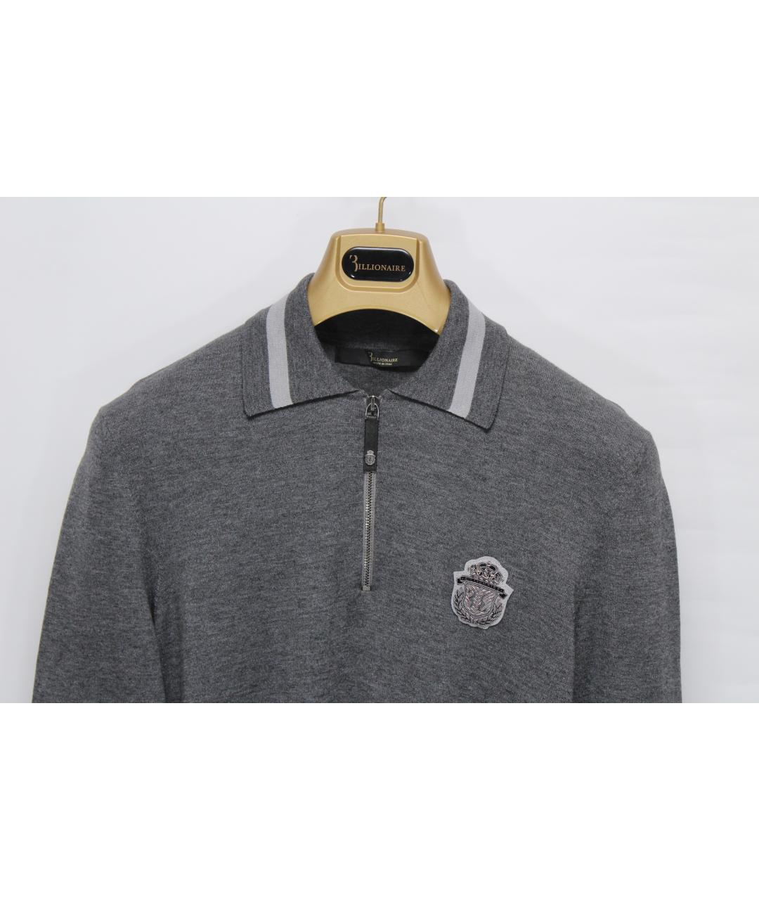 BILLIONAIRE Серый шерстяной джемпер / свитер, фото 3