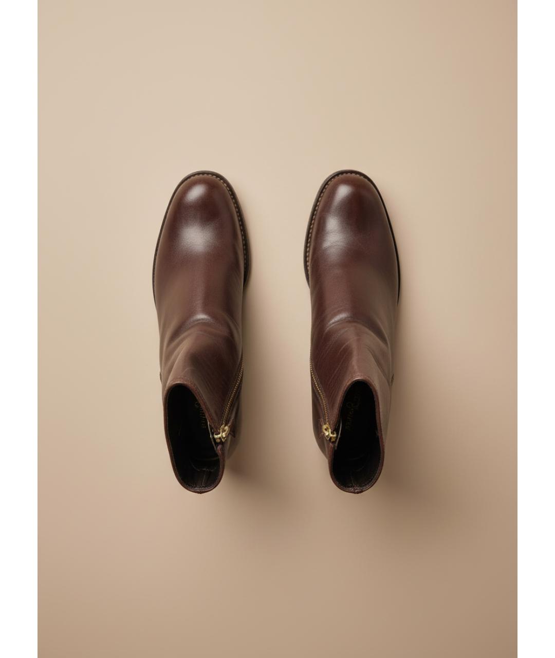 MIU MIU Коричневые кожаные ботильоны, фото 3