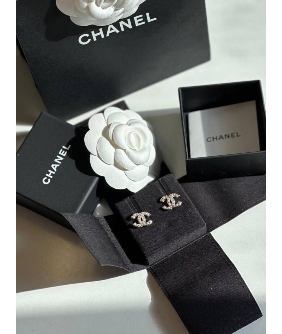 CHANEL Серебряные металлические серьги, фото 3