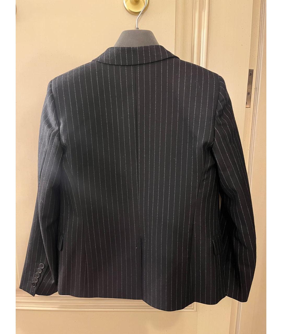 SAINT LAURENT Антрацитовый шерстяной костюм с брюками, фото 6